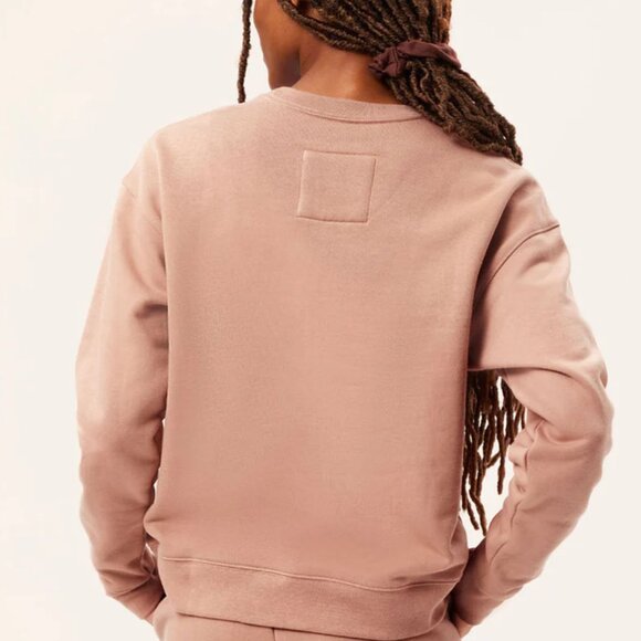 Girlfriend Collective 50/50 Birch Sweatshirt Crewneck Pullover Lounge sporty - Picture 14 of 14